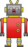 gradient shaded cartoon robot vector