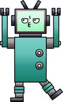 gradient shaded cartoon robot vector