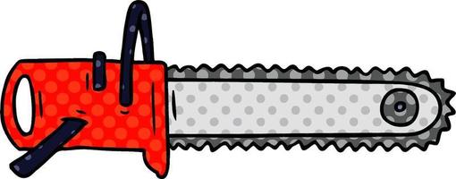 cartoon doodle fo a chain saw vector