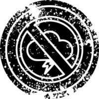 no storms distressed icon vector