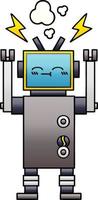 gradient shaded cartoon robot vector