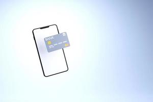 Smartphone with blank screen and credit card photo