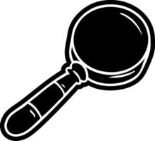 cartoon icon drawing of a magnifying glass vector