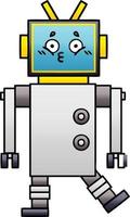 gradient shaded cartoon robot vector