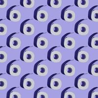 Seamless Pattern made of Toilet paper rolls close-up isolated on purple background. Top view. The concept of hygiene. photo
