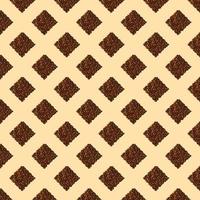 cuadrados de granos de café sobre fondo amarillo claro. un patrón impecable de granos de café vertidos en forma de cuadrados. foto