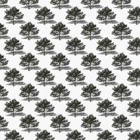 Isolated trees on a white background seamless pattern. photo