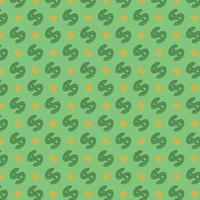 Set of Isolated big dark green and small yellow puzzle dollars with clipping path 3d render on green background. Seamless texture pattern. 3D illustration. Slanted symbols photo