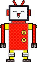 comic book style cartoon robot vector