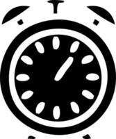 flat symbol alarm clock vector