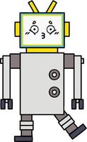 lindo robot de dibujos animados vector