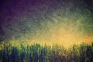 Vintage, retro image of nature landscape. Grunge canvas texture photo