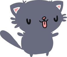 cartoon of cute kawaii cat vector