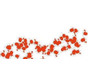 punto extendido pintura de color rojo difusa sobre fondo de papel blanco ilustraciones abstractas artes contemporáneas, papel artístico, espacio para marco copiar escribir postal foto