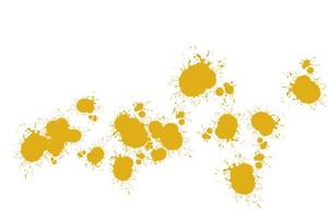 punto esparcido pintura de color amarillo difuso sobre fondo de papel blanco ilustraciones abstractas artes contemporáneas, papel artístico, espacio para marco copiar escribir postal foto