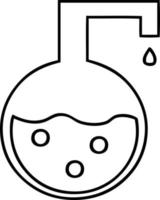 line drawing cartoon science experiment vector