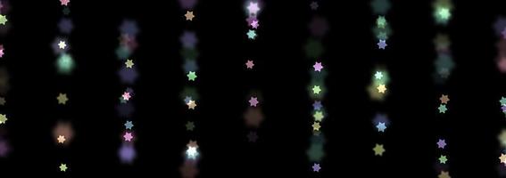 Star shaped bokeh image with black background. photo