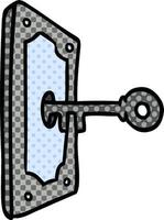 cartoon doodle of a door handle vector