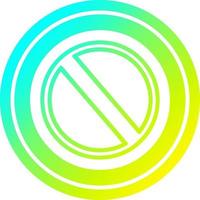generic stop circular in cold gradient spectrum vector