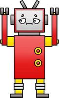 gradient shaded cartoon robot vector