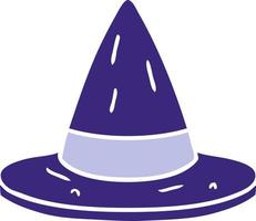 cartoon doodle of a witches hat vector