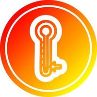 low temperature circular in hot gradient spectrum vector