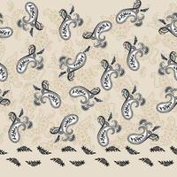 Paisley pattern with border in a boho style, perfect for textile, and elegant decoration photo