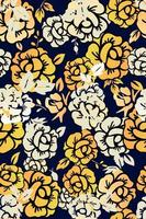 Floral pattern with simple and pretty roses in dark background for textile and decoration photo