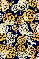 Floral pattern with simple and pretty roses in dark background for textile and decoration photo