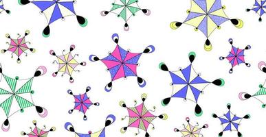 Abstract cartoon doodle background. Funny geometric figures similar to umbrellas. photo