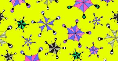 Abstract cartoon doodle background. Funny geometric figures similar to umbrellas. photo