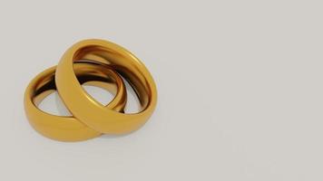 golden ring in wite background photo