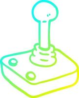 cold gradient line drawing cartoon joystick vector