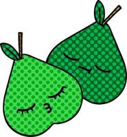 comic book style cartoon pears vector