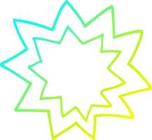 cold gradient line drawing cartoon explosion flame vector