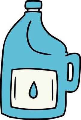 cartoon doodle of a large drinking bottle