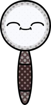 comic book style cartoon magnifying glass