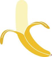 quirky hand drawn cartoon banana vector