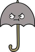 cute cartoon umbrella vector