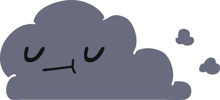 cartoon of kawaii happy cloud vector