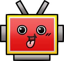 gradient shaded cartoon robot head vector