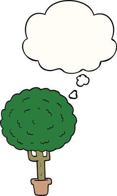 cartoon tree and thought bubble