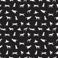 Seamless pattern of pet and owners holding or walking a dog, Barkitecture concepts black and white vector