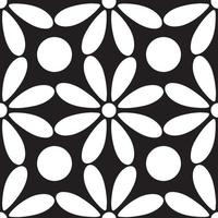 Vector set of abstract flowers. Seamless ornamental Floral pattern in the many kind of flowers style on black and white background.