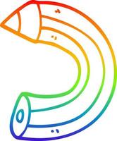 rainbow gradient line drawing cartoon colored pencil vector