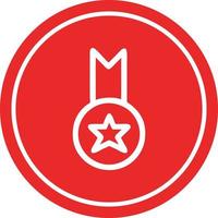 medal award circular icon vector