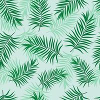 Exotic palm leaves seamless pattern vector