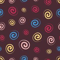 Abstract spirals multicolored seamless pattern vector