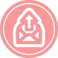 send email circular icon vector