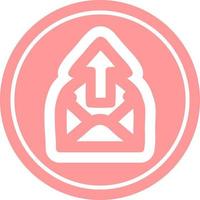 send email circular icon vector